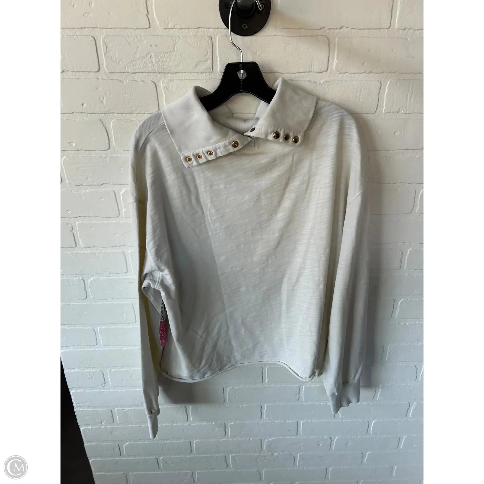 Top Long Sleeve By Nation In Cream, Size: L