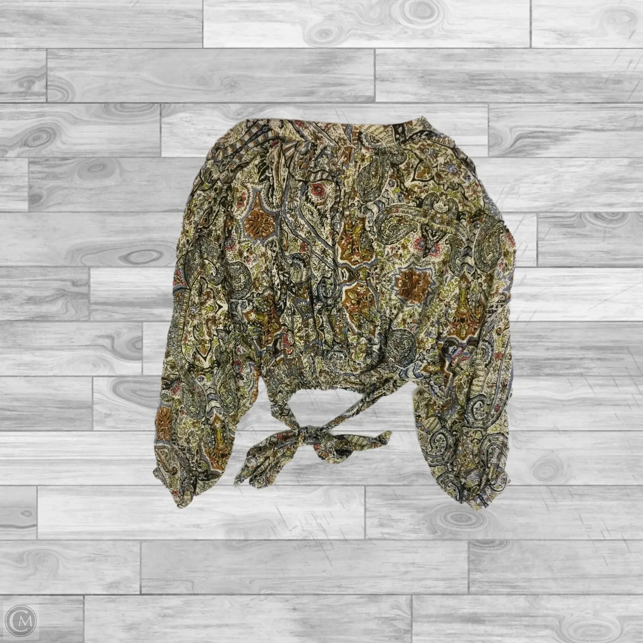 Top Long Sleeve By Nicole Miller In Paisley Print, Size: Xs