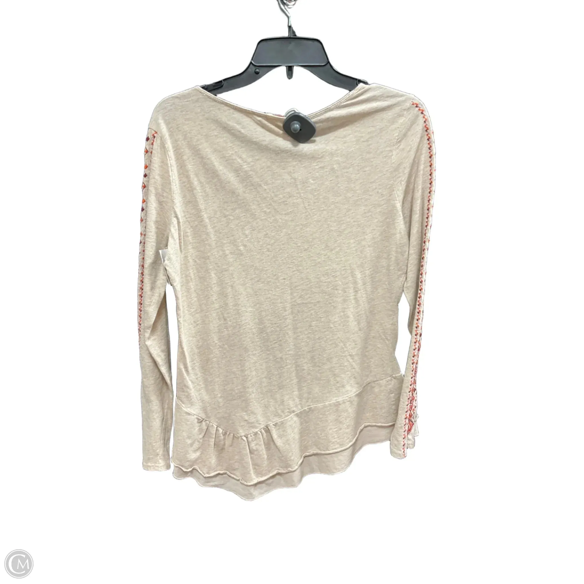 Top Long Sleeve By Sundance In Beige, Size: S