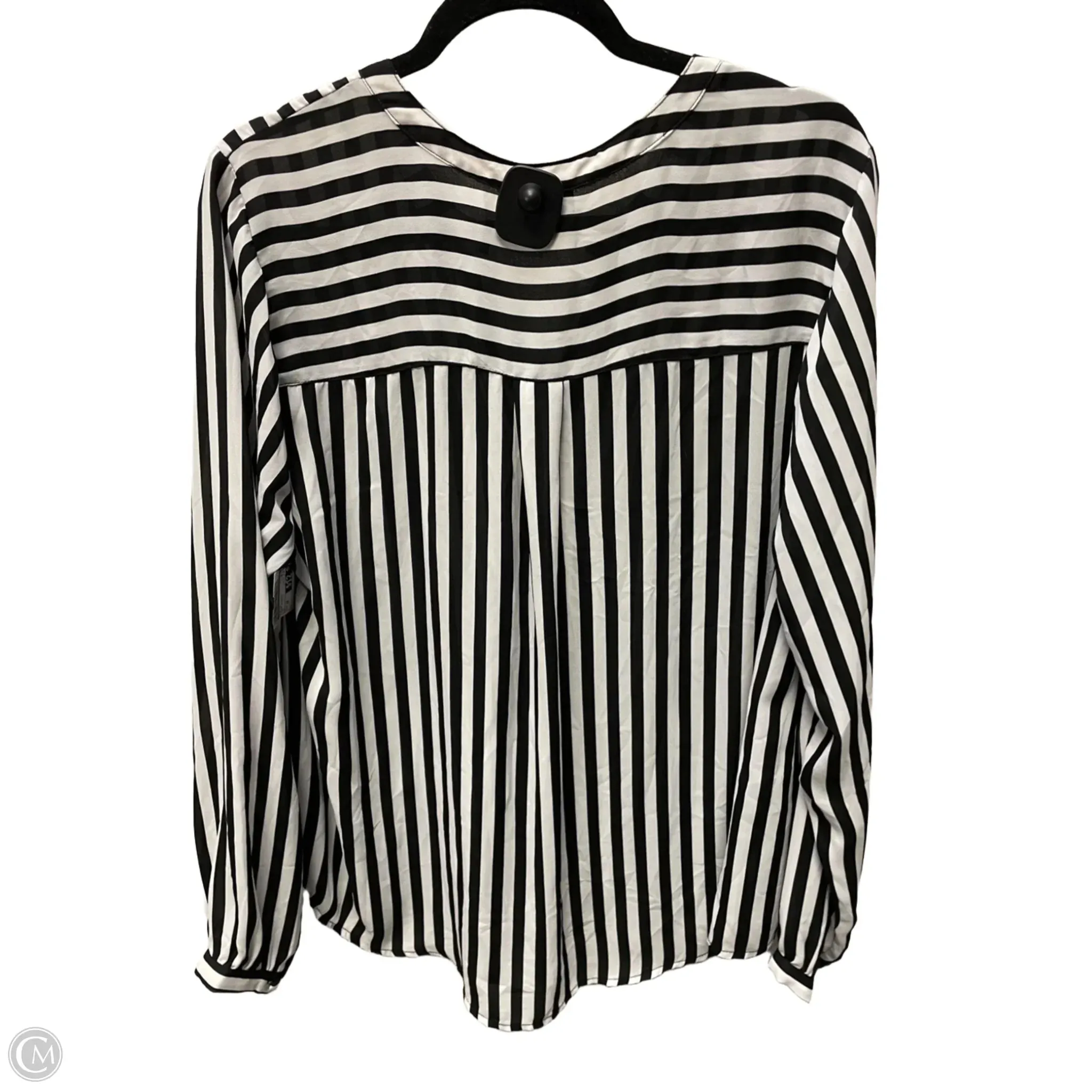 Top Long Sleeve By Torrid In Black & White, Size: 1x