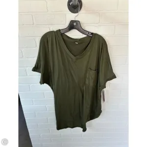 Top Short Sleeve Basic By Cme In Green, Size: 3x