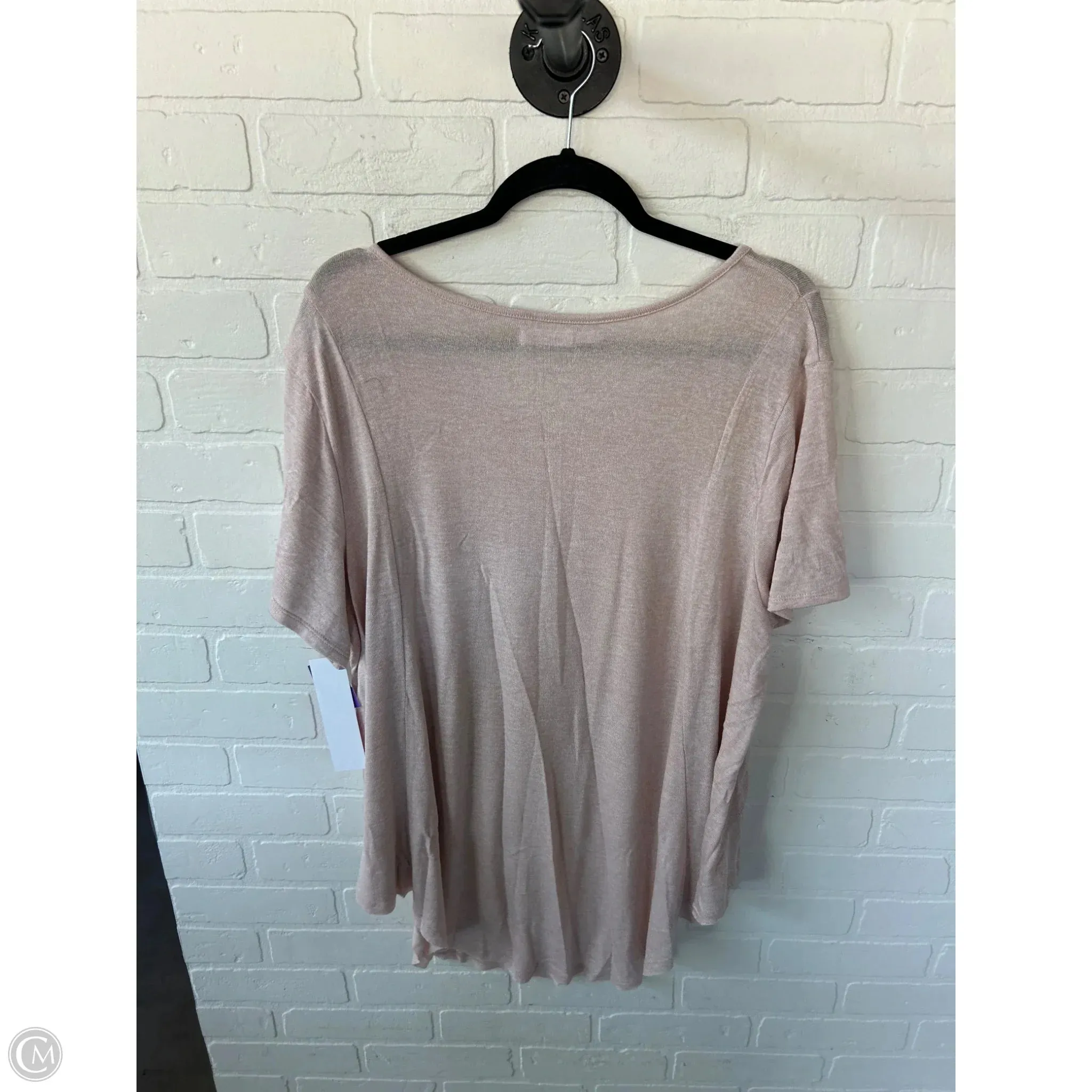 Top Short Sleeve Basic By Maurices In Pink, Size: 3x