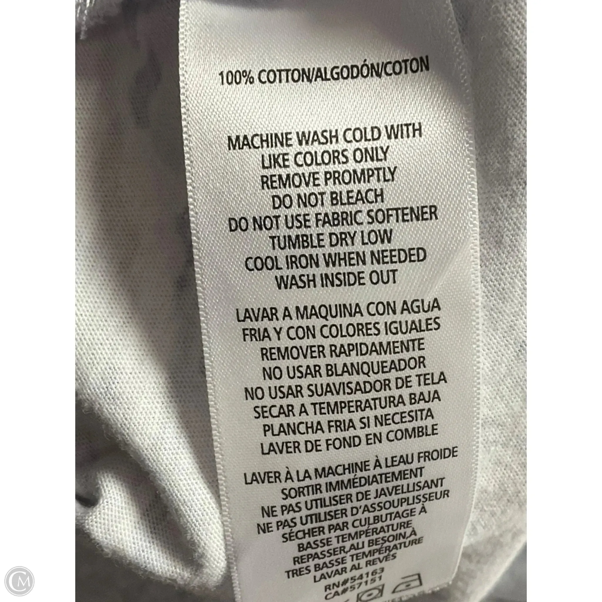 Top Short Sleeve By Calvin Klein In Blue & Grey, Size: 1x