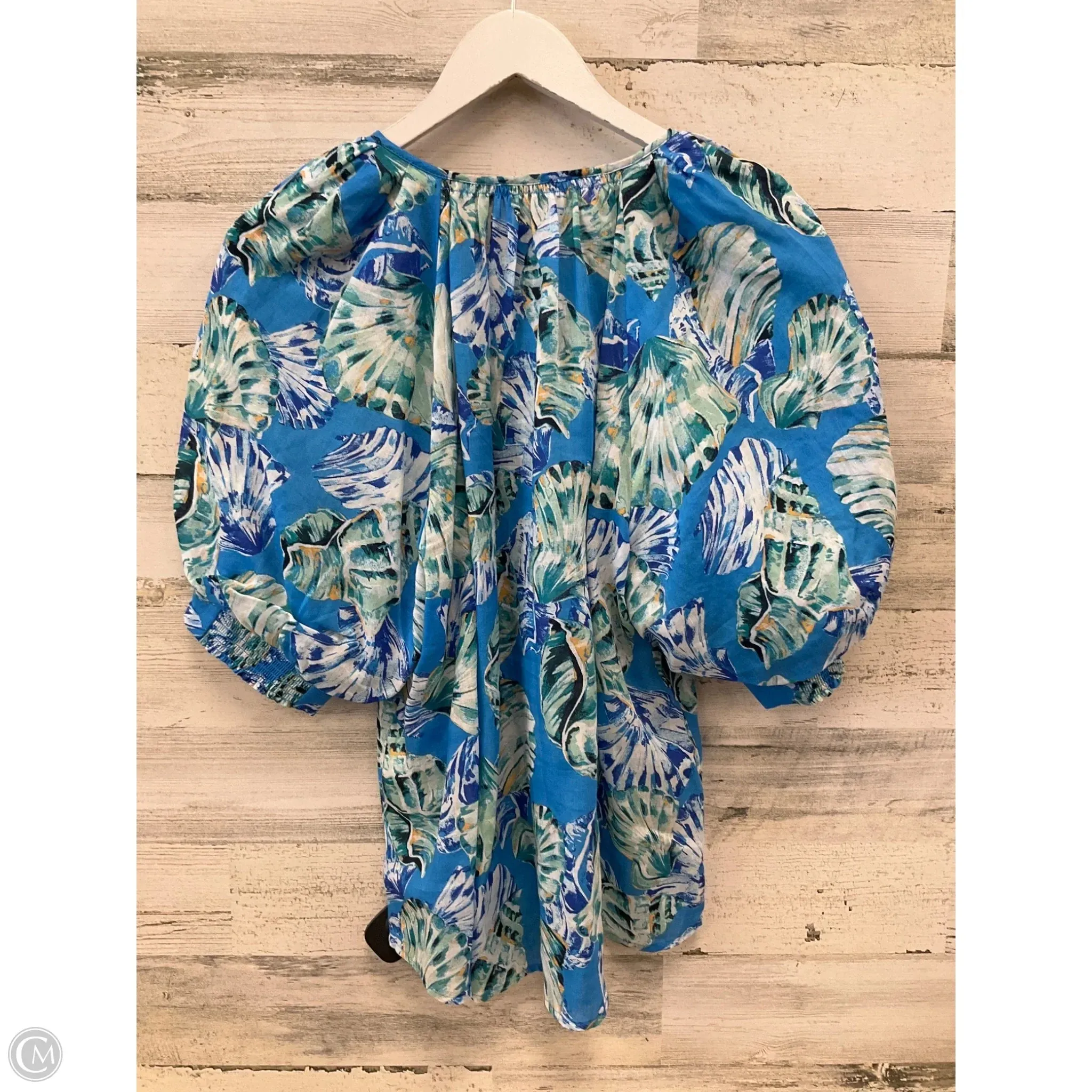 Top Short Sleeve By Chicos In Blue, Size: L