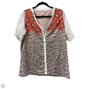 Top Short Sleeve By Clothes Mentor In Animal Print, Size: L