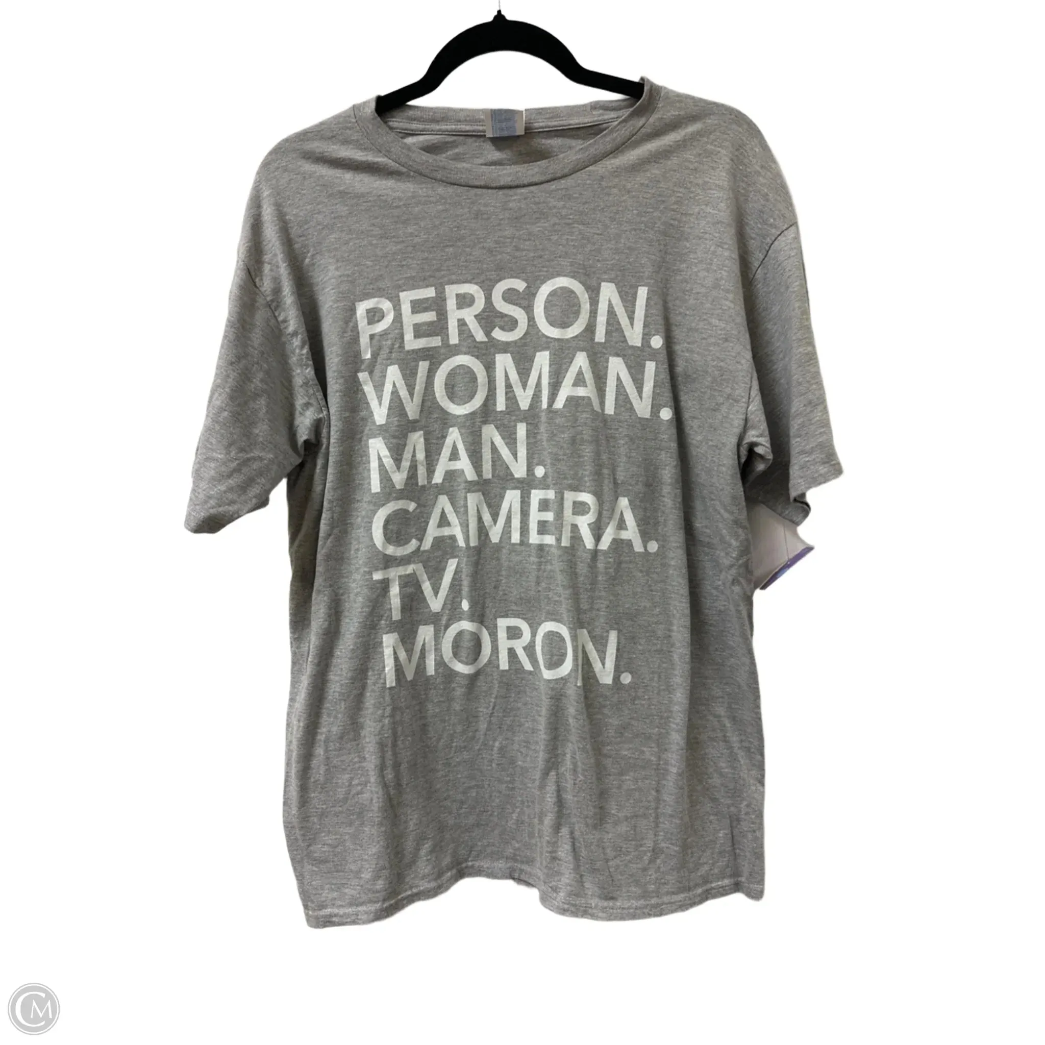 Top Short Sleeve By Clothes Mentor In Grey, Size: L