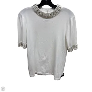 Top Short Sleeve By Clothes Mentor In White, Size: L