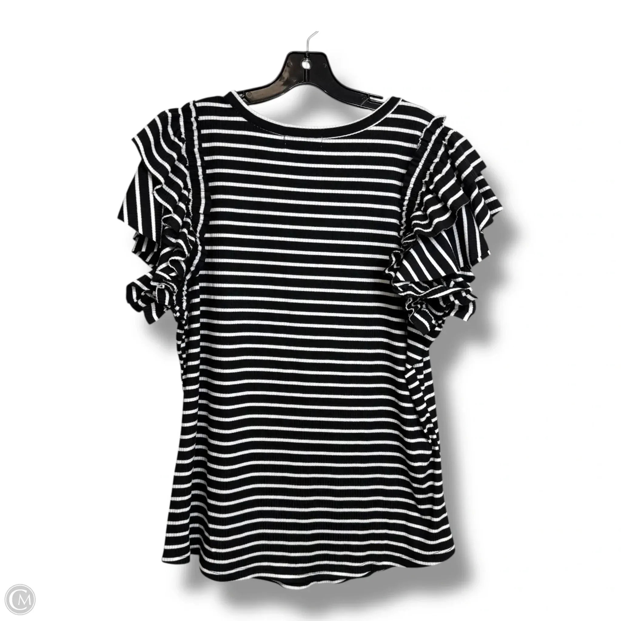 Top Short Sleeve By Cmf In Striped Pattern, Size: 2x