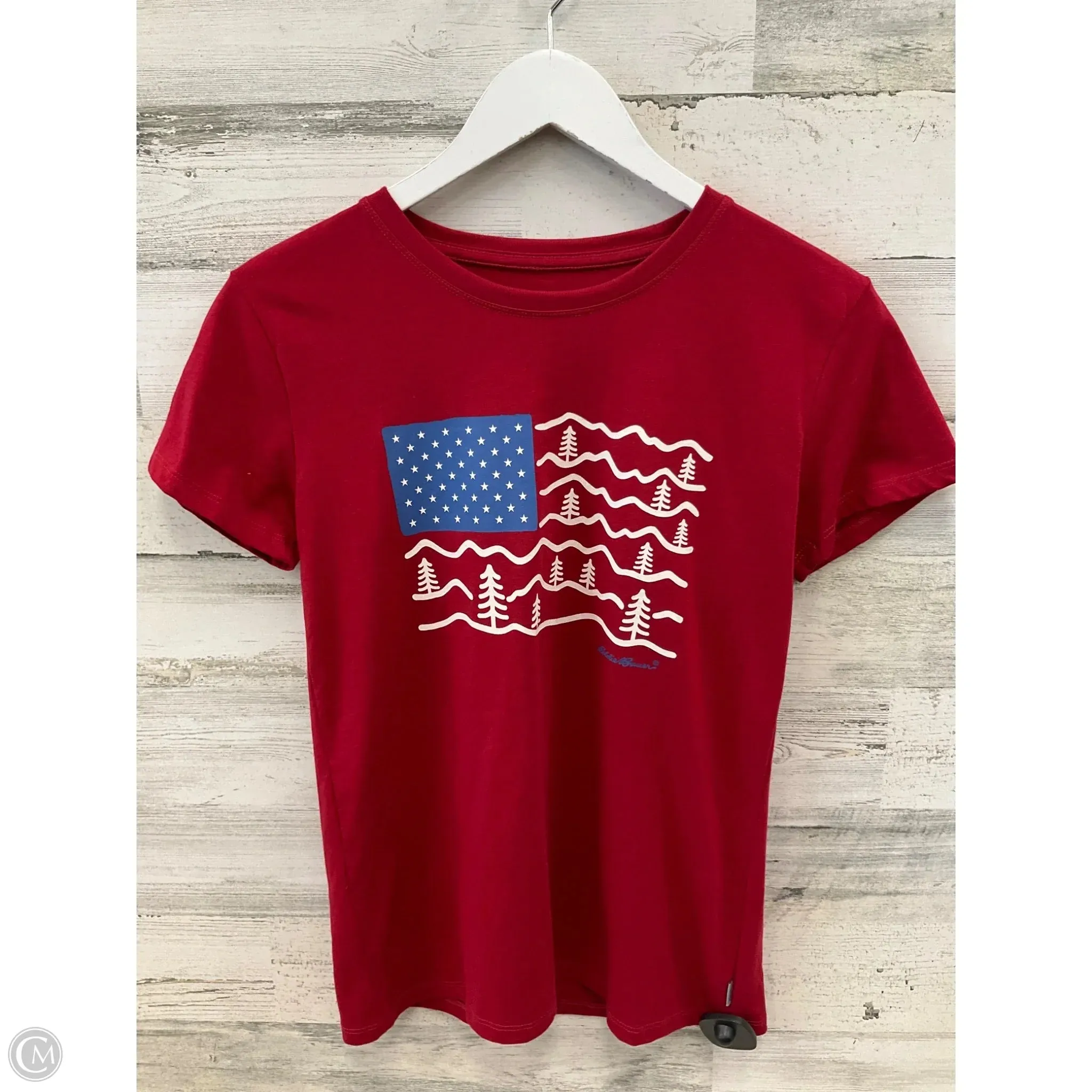 Top Short Sleeve By Eddie Bauer In Red, Size: Xs