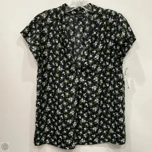 Top Short Sleeve By Halogen In Floral Print, Size: S
