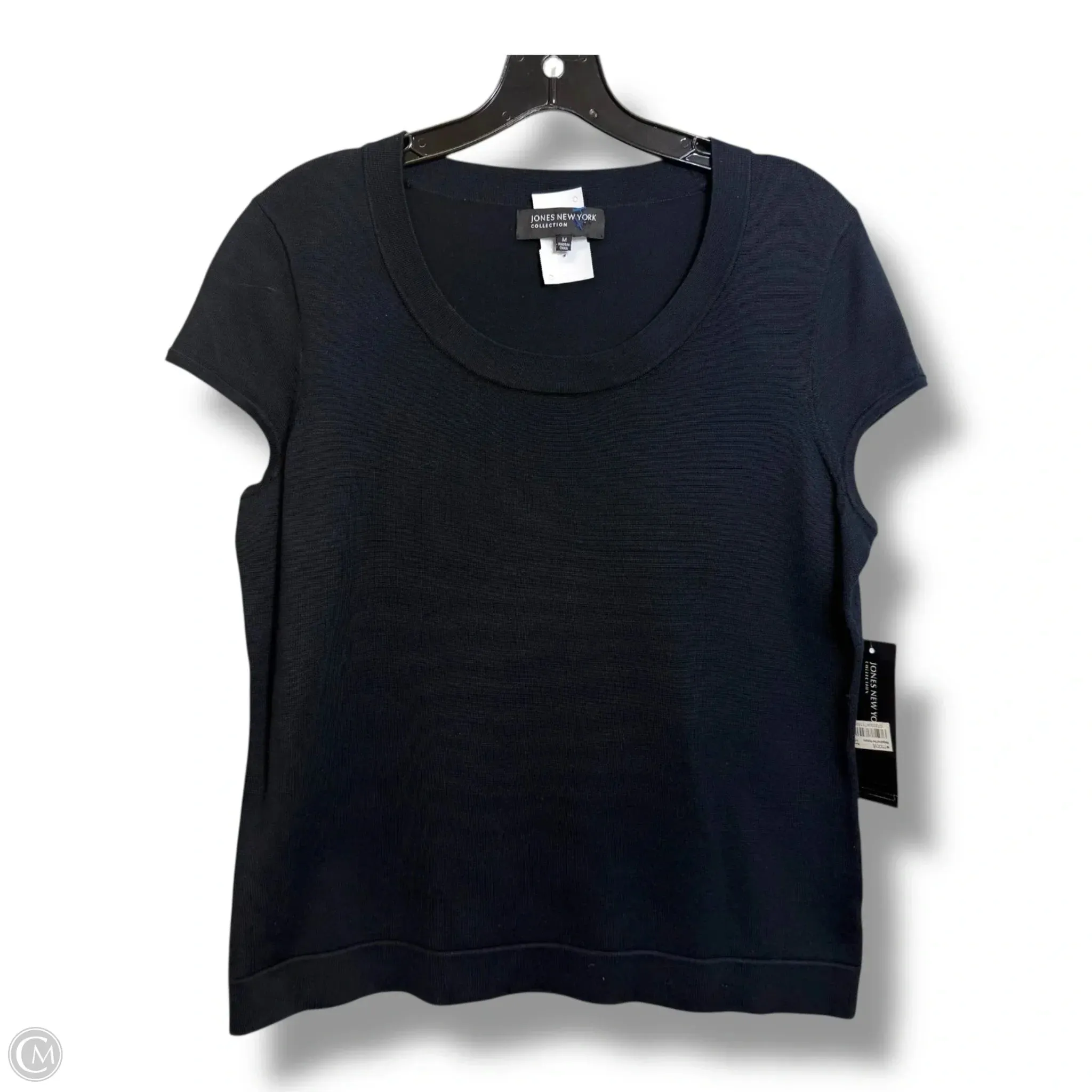 Top Short Sleeve By Jones New York In Navy, Size: M