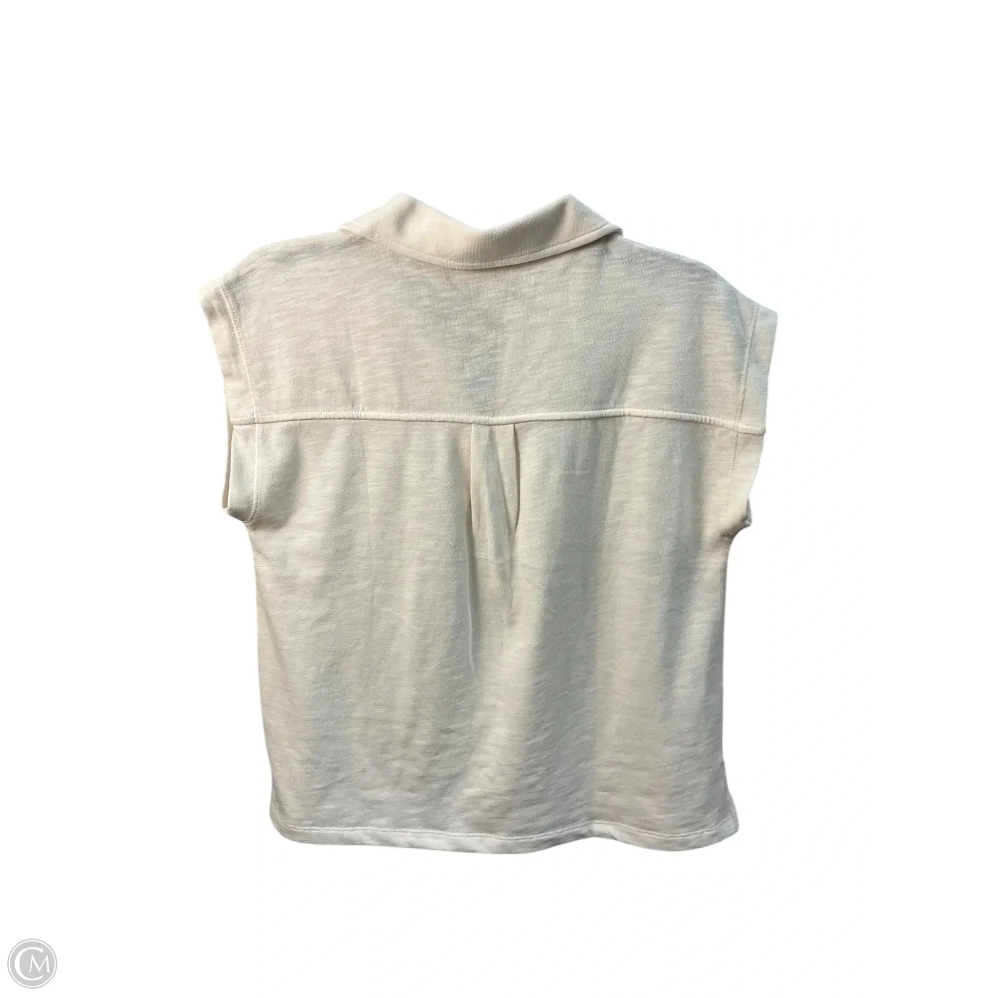 Top Short Sleeve By Loft In Cream, Size: S