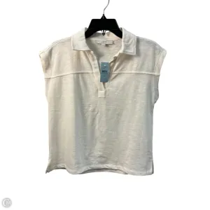 Top Short Sleeve By Loft In Cream, Size: S