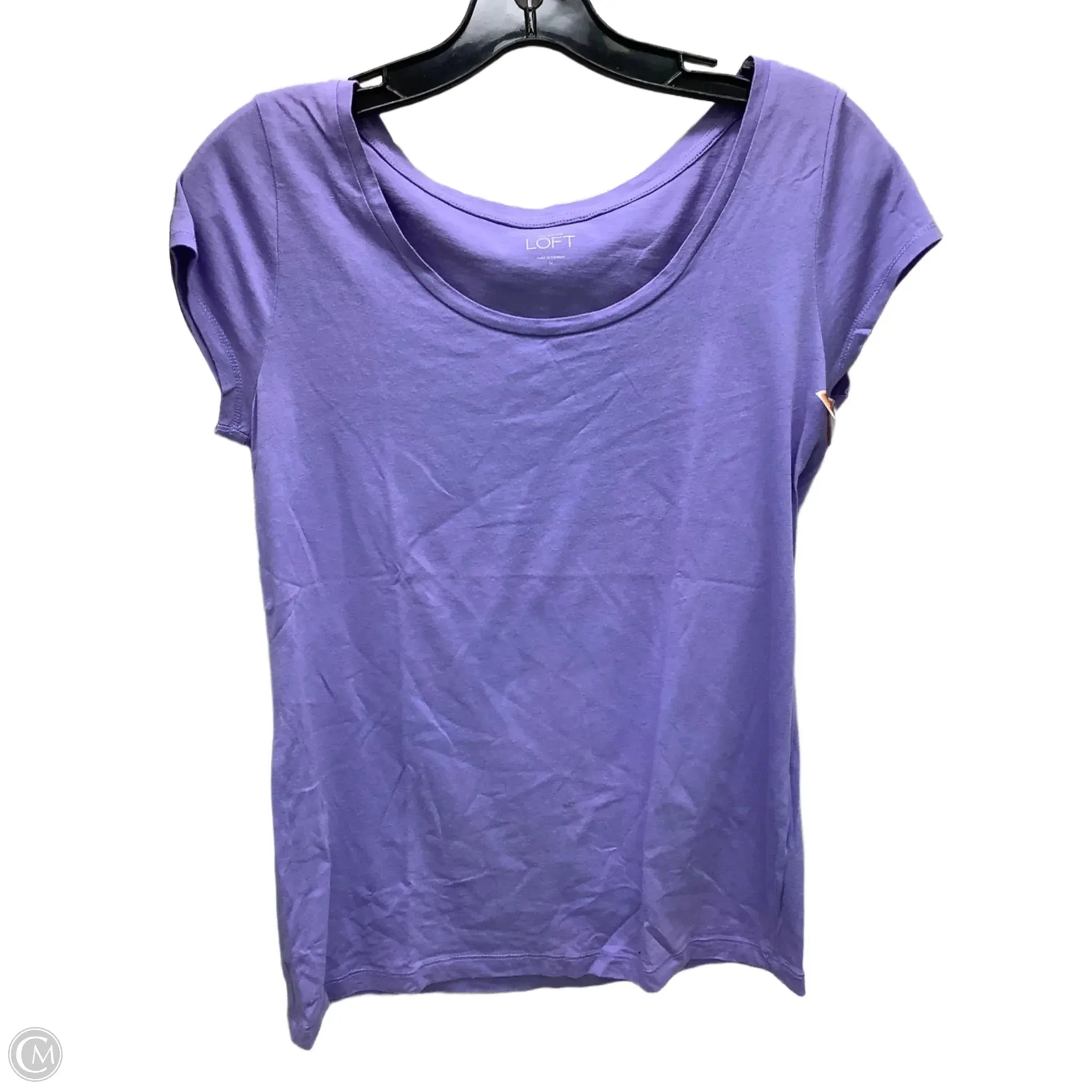 Top Short Sleeve By Loft In Purple, Size: M