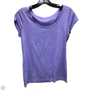 Top Short Sleeve By Loft In Purple, Size: M
