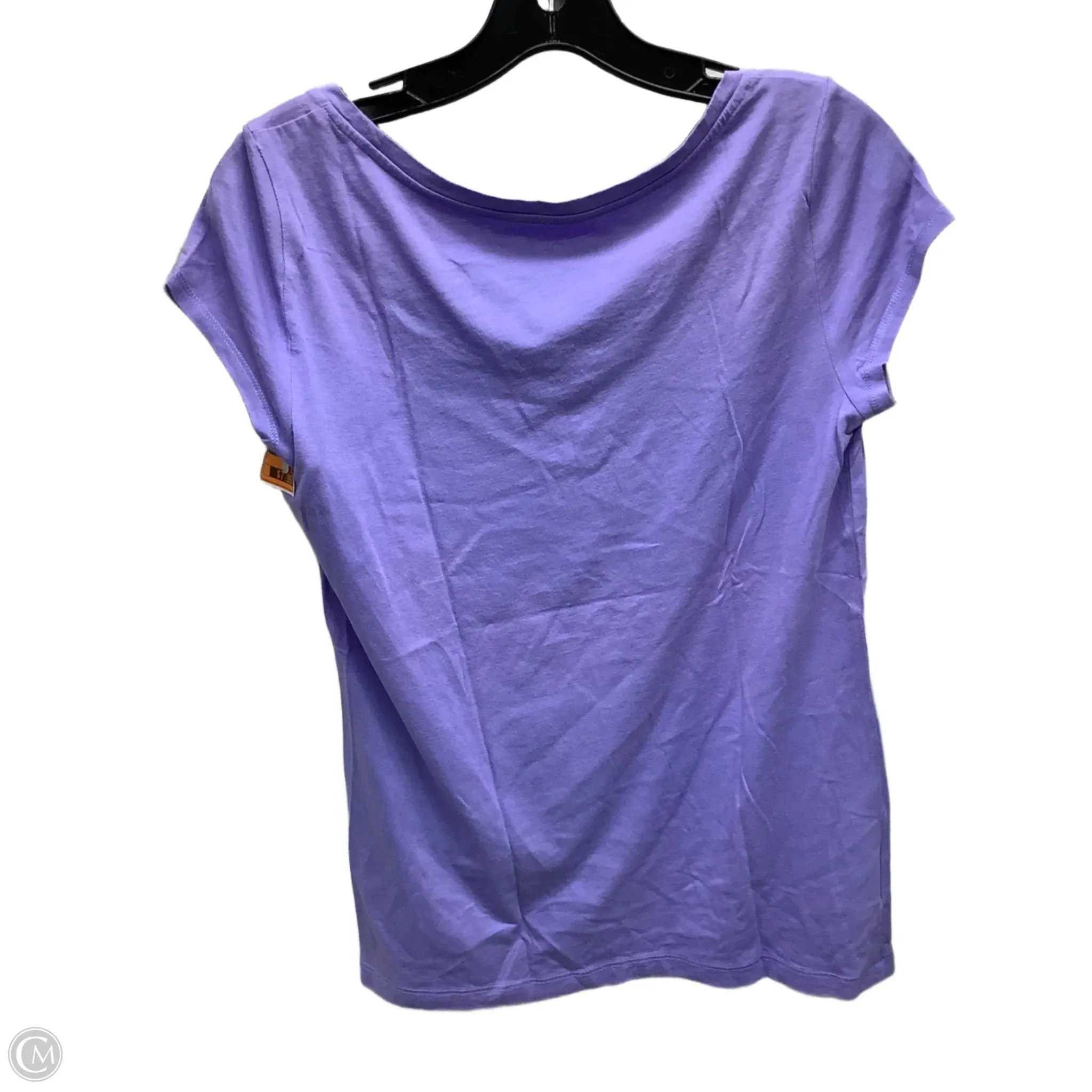 Top Short Sleeve By Loft In Purple, Size: M