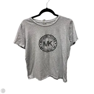 Top Short Sleeve By Michael By Michael Kors In Grey, Size: L