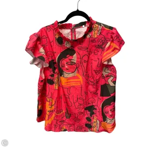 Top Short Sleeve By Shein In Pink, Size: 1x