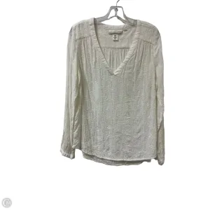 Tunic Long Sleeve By Logg In Cream, Size: L