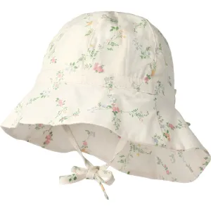 Wheat Ivory Checked Flowers Sun hat Chlo
