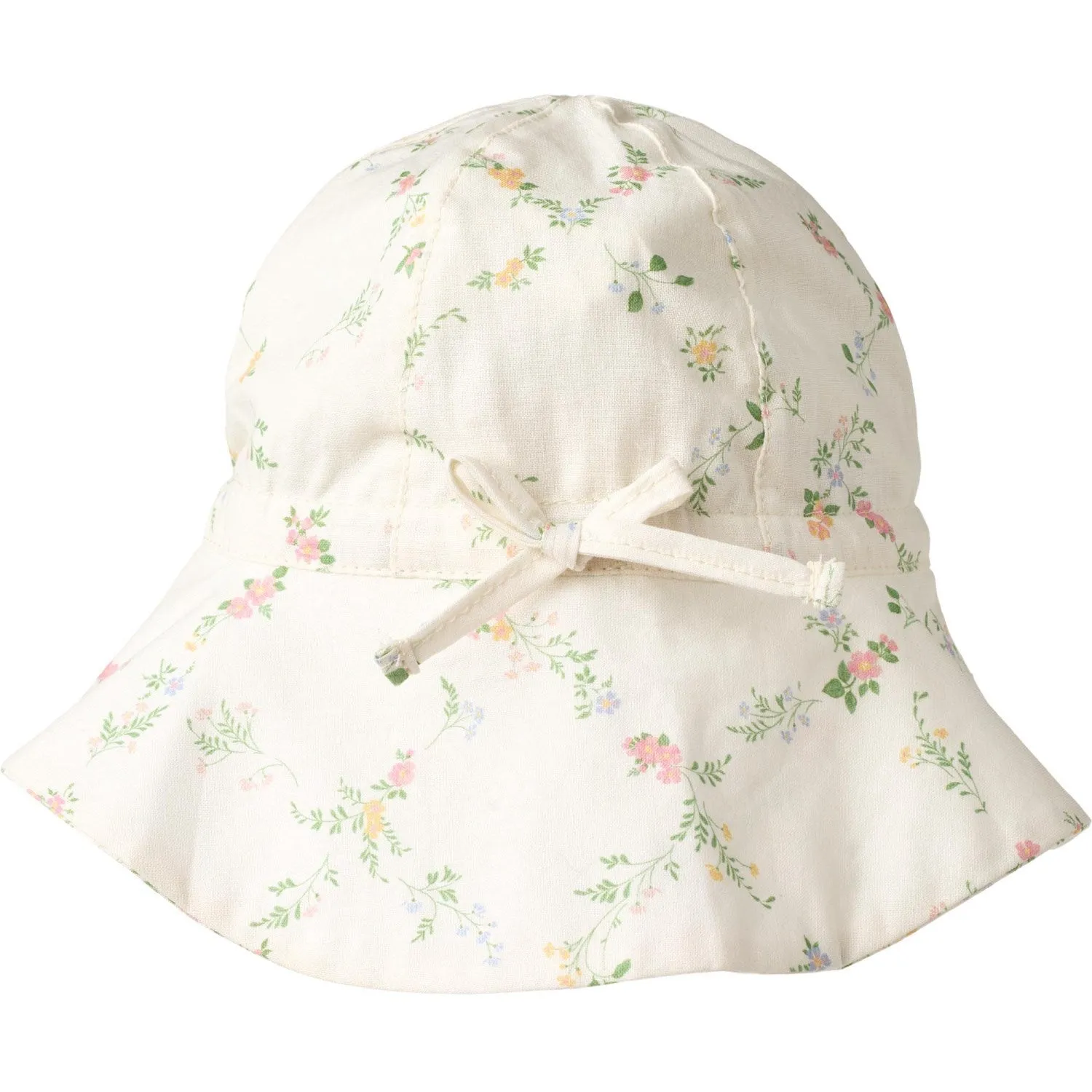 Wheat Ivory Checked Flowers Sun hat Chlo