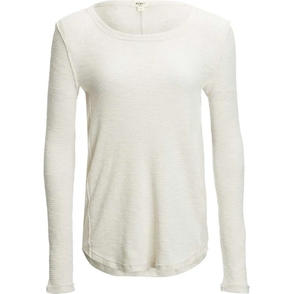 Women's Rayon Waffle Hi-Lo Crew