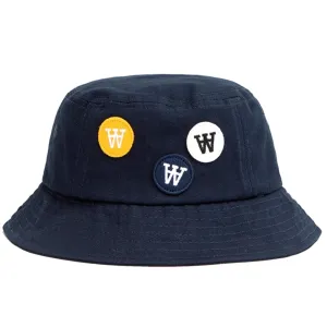 Wood Wood Val Patches Kids Bucket Hat Navy